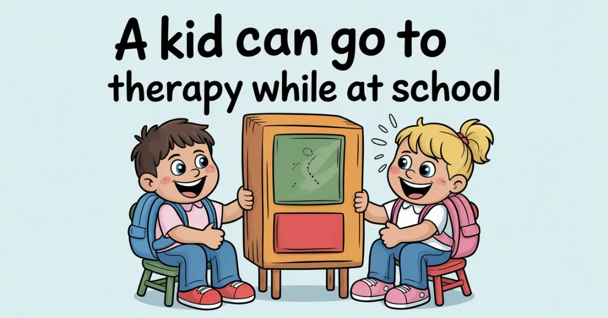A Kid Can Go to Therapy While at School