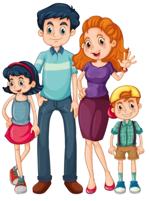 Family Members With Parents Kids White Background 1 1