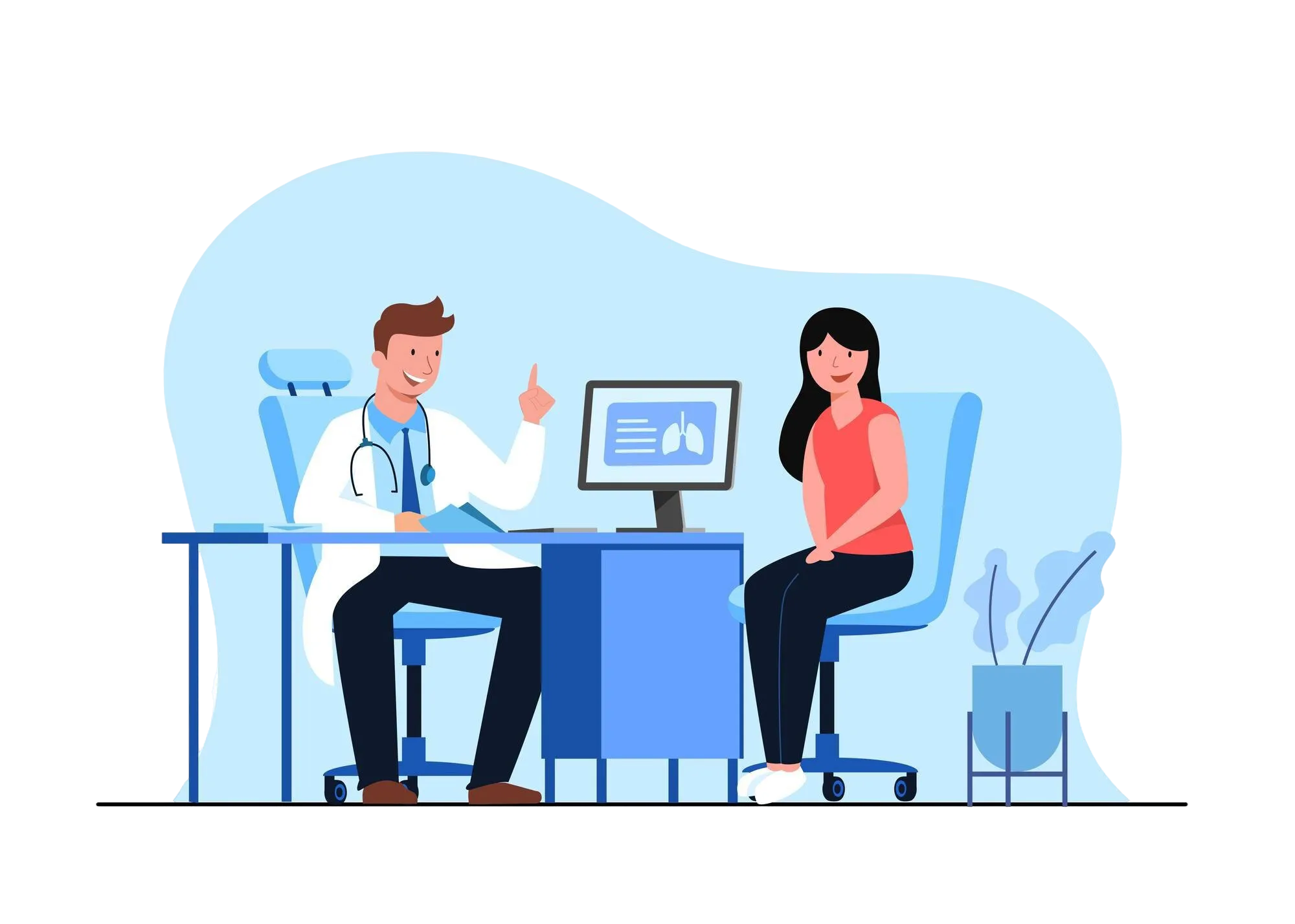 Hospital Service Concept Flat Illustration