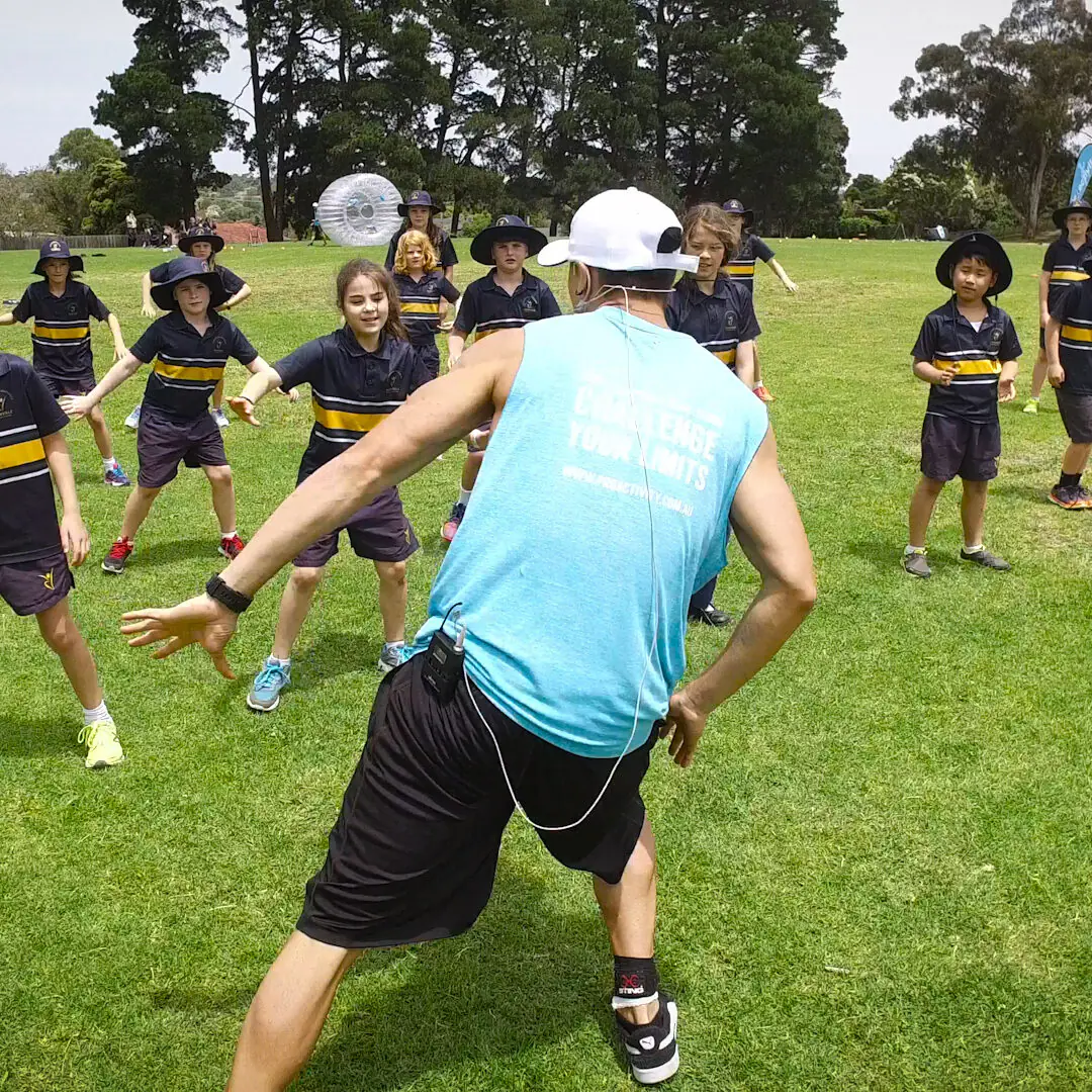 Group of middle schoolers playing a no-prep circle game with no materials needed