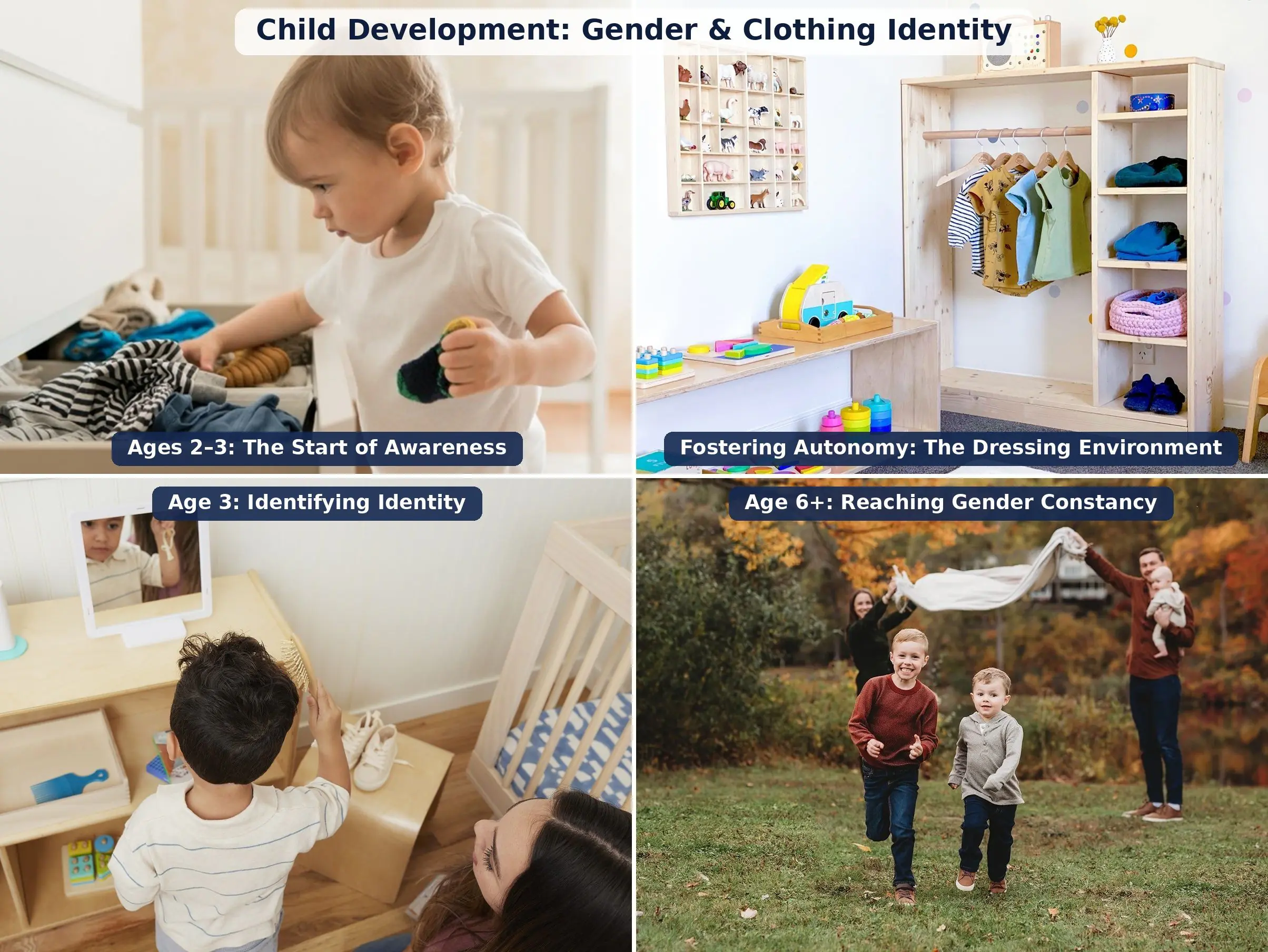 Toddler wearing hand-me-down shorts, unaware of gender labels on clothing