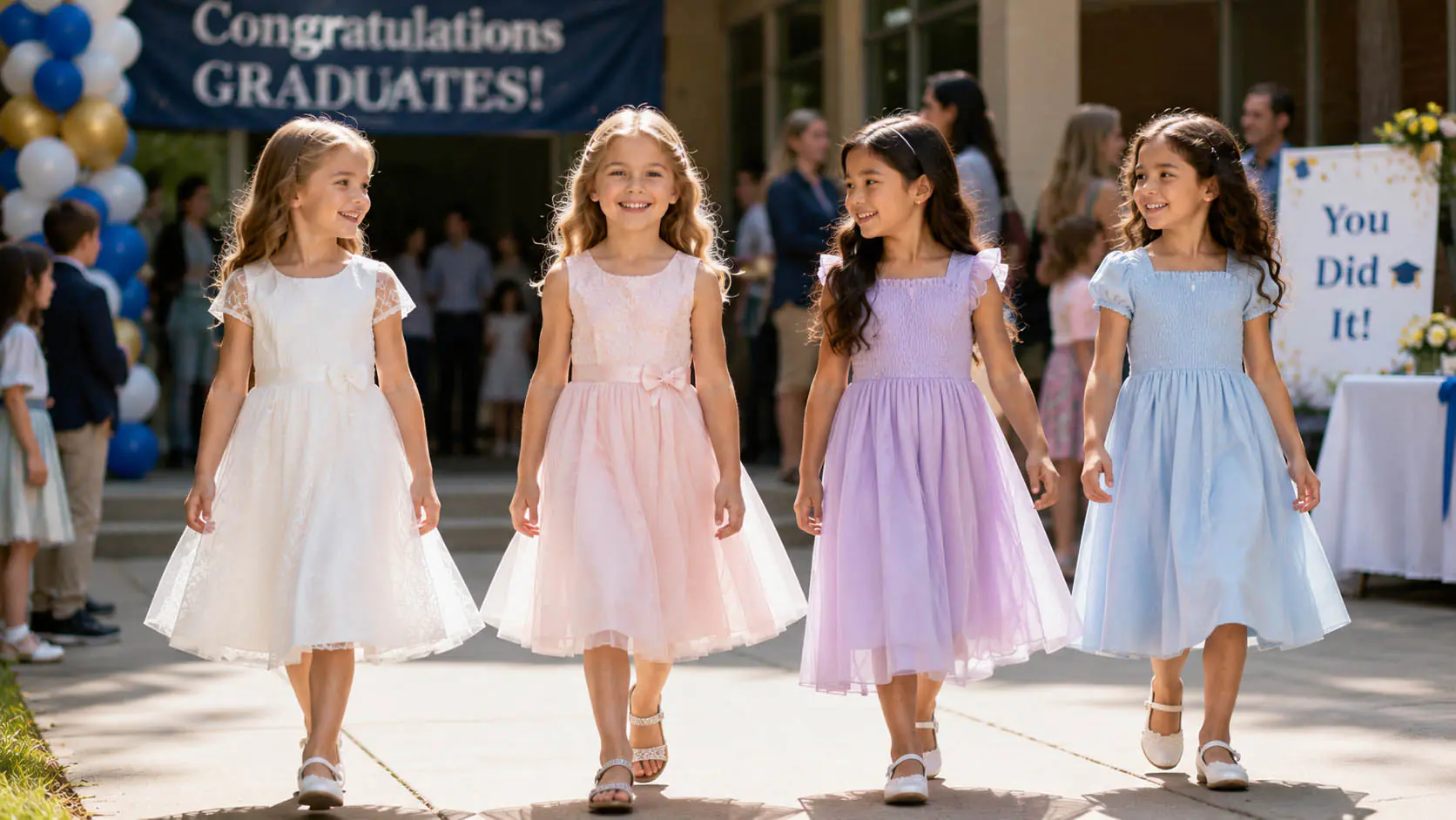 floral dress style guide by occasion for tweens - graduation, dance, casual, family photos
